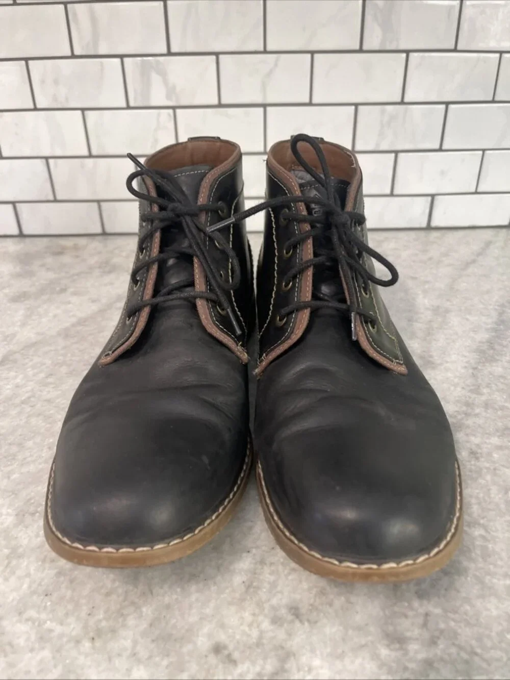 Hawker Rye Boots Mens Size 11.5 Black Chukka Ankle Preppy Festival